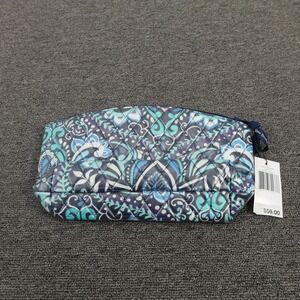 Vera Bradley Grand Travel Cosmetic Bag Blue Island Medallion Toiletry Makeup